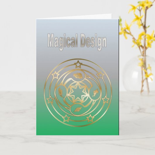 Magisch ontwerp kaart (Gele Bloem)