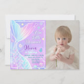 Magisch Onze Kleine Zeemeermin Verjaardagsfoto Kaart (Voorkant)