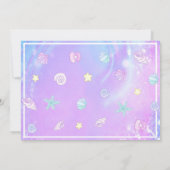 Magisch Onze Kleine Zeemeermin Verjaardagsfoto Kaart (Achterkant)