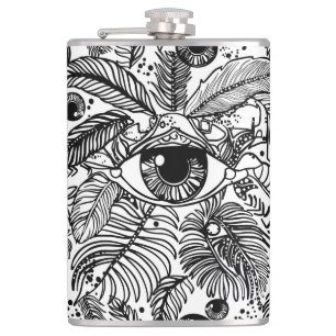 Magisch oog. Symbool van alwetendheid & opperwezen Heupfles
