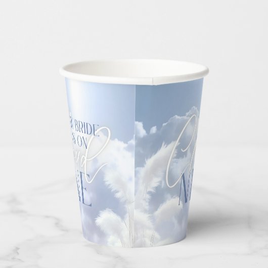 Magisch op Cloud Nine 9 Pampas Vrijgezellenfeest Papieren Bekers (Rechts)
