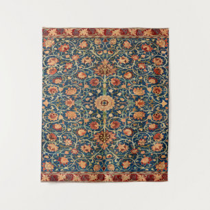Magisch Oriental Rug Pattern in Blue and Red Wandkleed