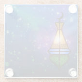 Magisch-Orientale Lantaarn - Glazen Onderzetter (Achterkant)