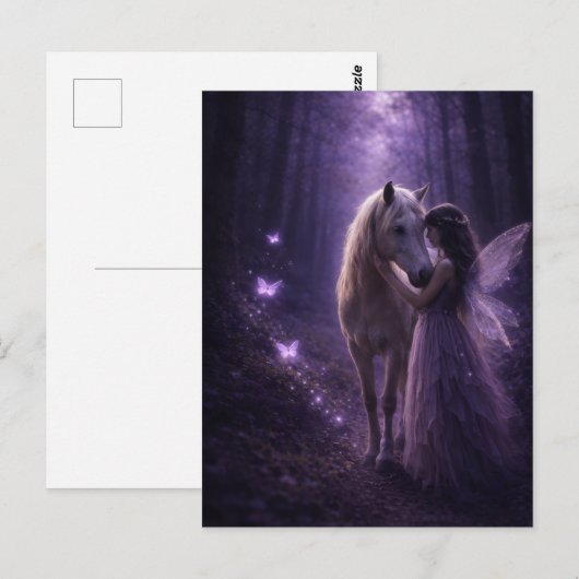 Magisch Paard en Meisje Briefkaart (Voorkant / Achterkant)