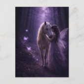 Magisch Paard en Meisje Briefkaart (Voorkant)