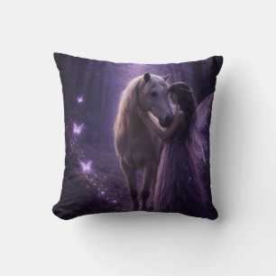 Magisch Paard en Meisje Decoratie Kussen