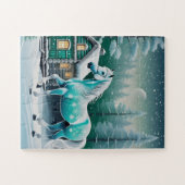 Magisch paard in betoverd bos legpuzzel (Horizontaal)