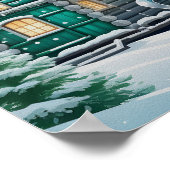 Magisch paard in betoverd bos poster (Hoek)