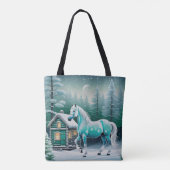 Magisch paard in betoverd bos tote bag (Achterkant)