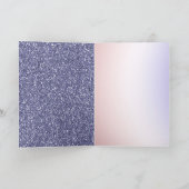 Magisch Paars Blush Ombre Unicorn Glitter Kaart (Binnen)