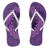Magisch paars mandala teenslippers (Voetbed)