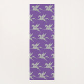 Magisch Paars Silver Unicorn Patroon Yogamat (Achterkant)