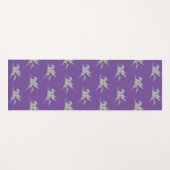 Magisch Paars Silver Unicorn Patroon Yogamat (Voorkant (horizontaal))