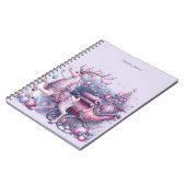 Magisch Paarse rendier Notitieboek (Linkerzijde)