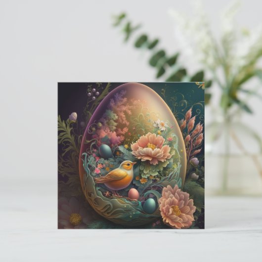 Magisch paasWenskaart (Staand voorkant)