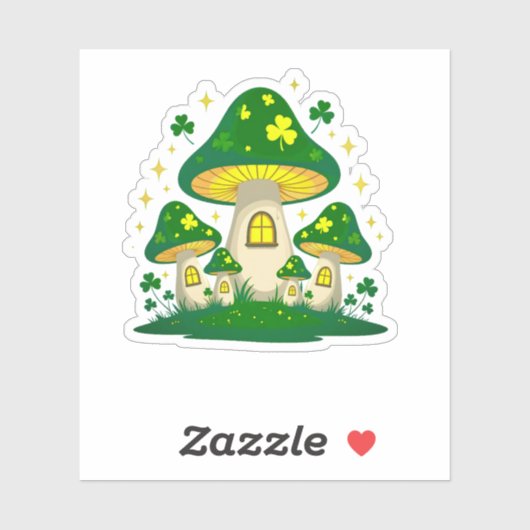 Magisch Paddenstoelendorp met Gloeiende Sticker (Vel)