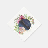 magisch papier voor één baby shower met bloemkolen servet (Hoek)