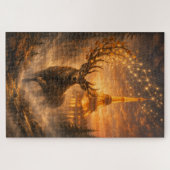 Magisch Parijs Hert Eiffeltoren Herfst Legpuzzel (Horizontaal)