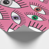 Magisch patroon met kleurrijke ogen. Mystic backgr Cadeaupapier (Hoek)