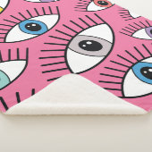 Magisch patroon met kleurrijke ogen. Mystic backgr Sherpa Deken (3/4)