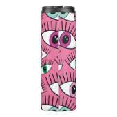 Magisch patroon met kleurrijke ogen. Mystic backgr Thermosbeker (Achterkant)