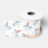 Magisch pegasus eenhoorn patroon satijnen lint (Spoel)