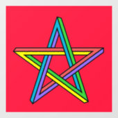 Magisch pentakel raamsticker (Vel)