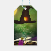 Magisch Pet & Magische Spell Boek Whimsical Party Cadeaulabel (Achterkant)