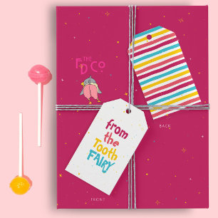 Magisch plezier Schattige "van de tandenfee" Cadeaulabel