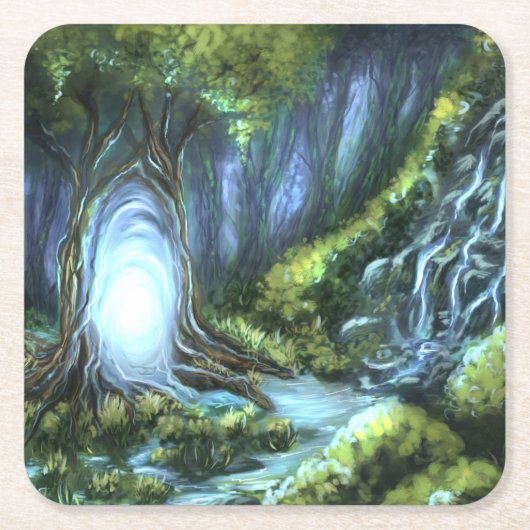 Magisch portaal kartonnen onderzetters (Voorkant)