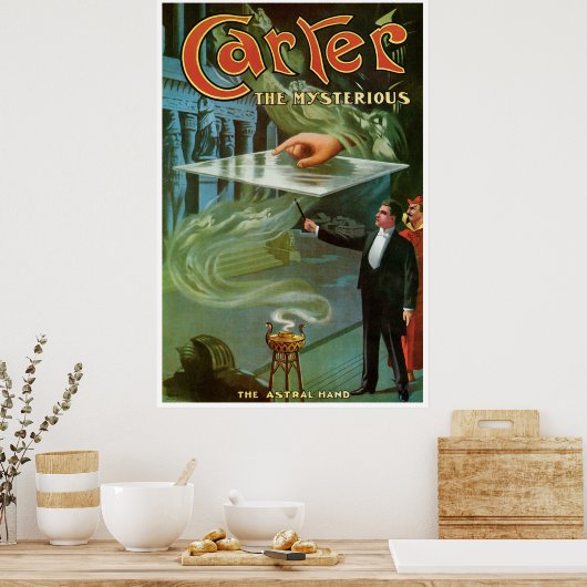  Magisch Poster, Carter de mysterieuze. Poster (Keuken)
