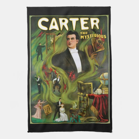  Magisch Poster, Carter de mysterieuze. Theedoek (Verticaal)