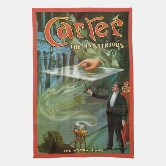  Magisch Poster, Carter de mysterieuze. Theedoek (Verticaal)