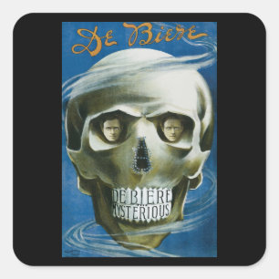 Magisch Poster De Biere de mysterieuze Vierkante Sticker