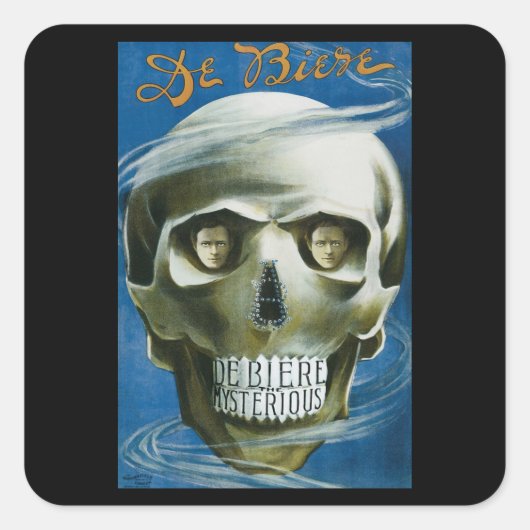  Magisch Poster De Biere de mysterieuze Vierkante Sticker (Voorkant)