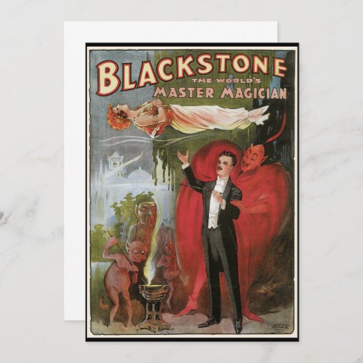  Magisch Poster, geweldige Blackstone Magiciër (Voorkant / Achterkant)