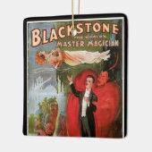 Magisch Poster, geweldige Blackstone Magiciër Keramisch Ornament (Links)