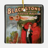 Magisch Poster, geweldige Blackstone Magiciër Keramisch Ornament (Voorkant)