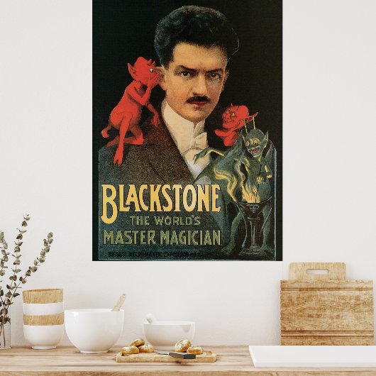  Magisch Poster, geweldige Blackstone Magiciër Poster (Keuken)