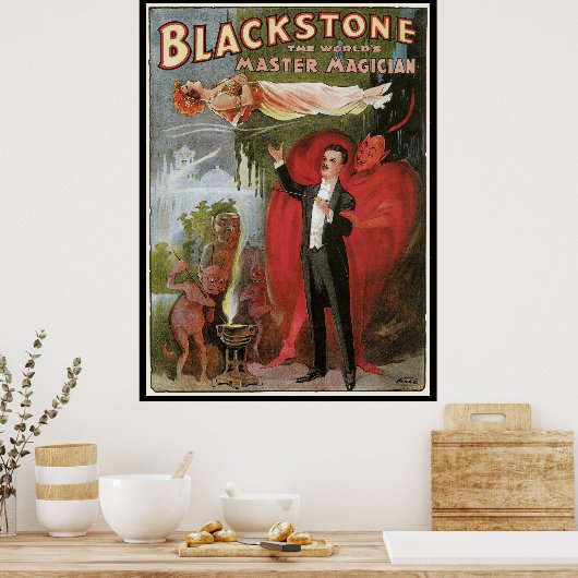  Magisch Poster, geweldige Blackstone Magiciër Poster (Keuken)