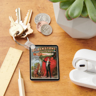 Magisch Poster, geweldige Blackstone Magiciër Sleutelhanger