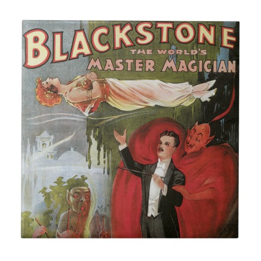 Magisch Poster, geweldige Blackstone Magiciër Tegeltje (Voorkant)