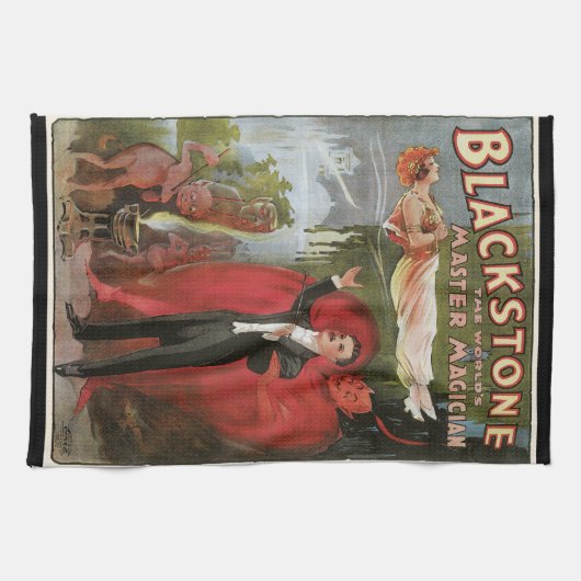 Magisch Poster, geweldige Blackstone Magiciër Theedoek (Horizontaal)