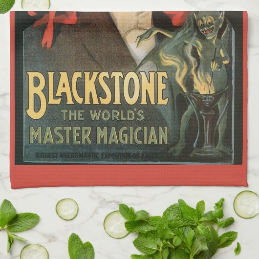 Magisch Poster, geweldige Blackstone Magiciër Theedoek (Gevouwen)