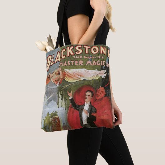 Magisch Poster, geweldige Blackstone Magiciër Tote Bag (Dichtbij)