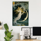 Magisch Poster Kunst Vrouw en Moon (Thuiskantoor)