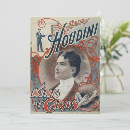 Magisch Poster, Magiciër Harry Houdini Kaart (Staand voorkant)