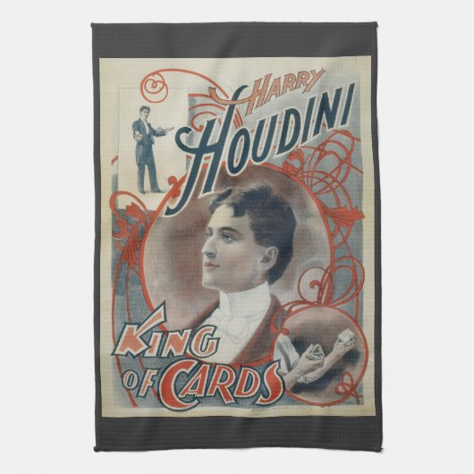 Magisch Poster, Magiciër Harry Houdini Theedoek (Verticaal)