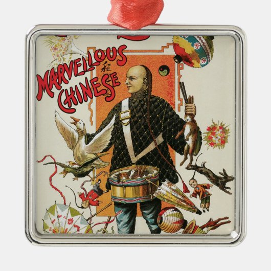  Magisch Poster, Magicisch Chung Ling Soo Metalen Ornament (Voorkant)