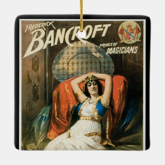  Magisch Poster, Magicisch Frederick Bancroft Keramisch Ornament (Achterkant)